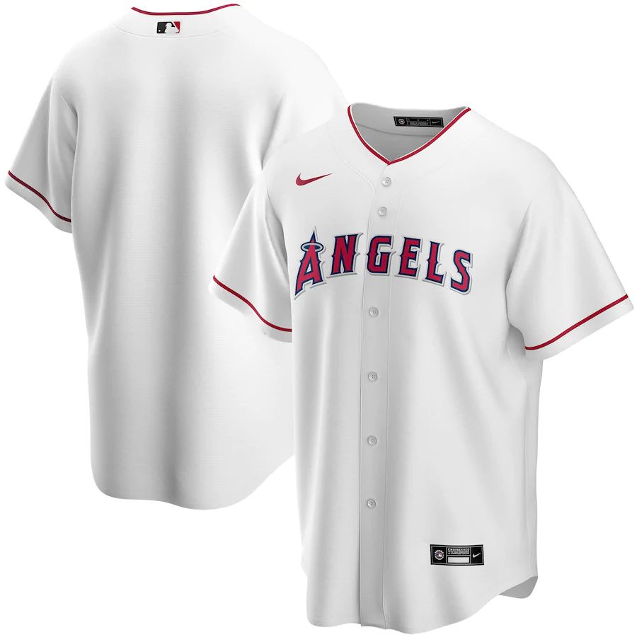 Mens Los Angeles Angels Nike White Home Replica Team MLB Jerseys->los angeles angels->MLB Jersey